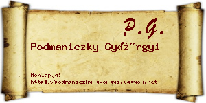 Podmaniczky Györgyi névjegykártya