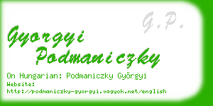 gyorgyi podmaniczky business card